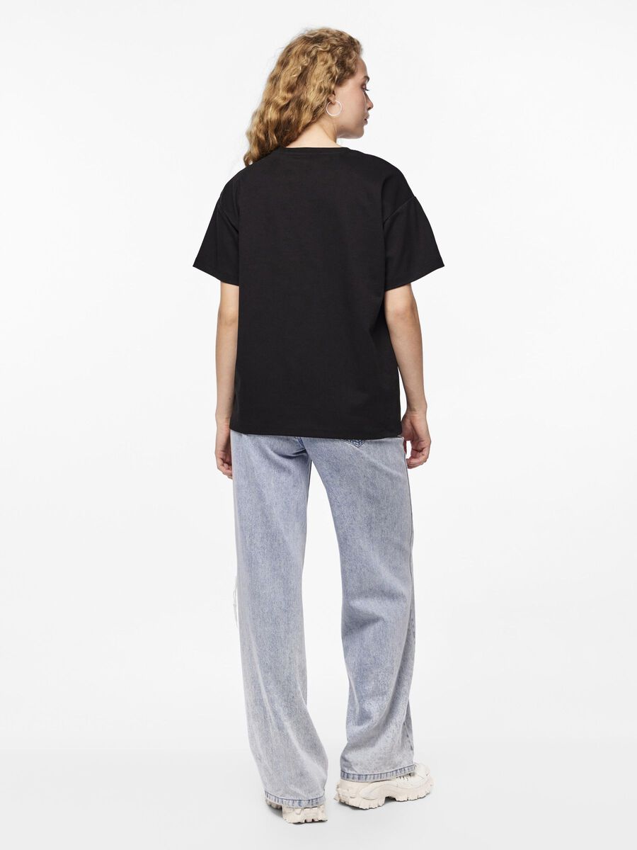 Pieces PCSKYLAR OVERSIZED T-SHIRT, Black, highres - 17146654_Black_004.jpg