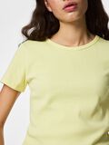 Product image thumbnail - PCMAY RIBBED T-SHIRT, French Vanilla | 4