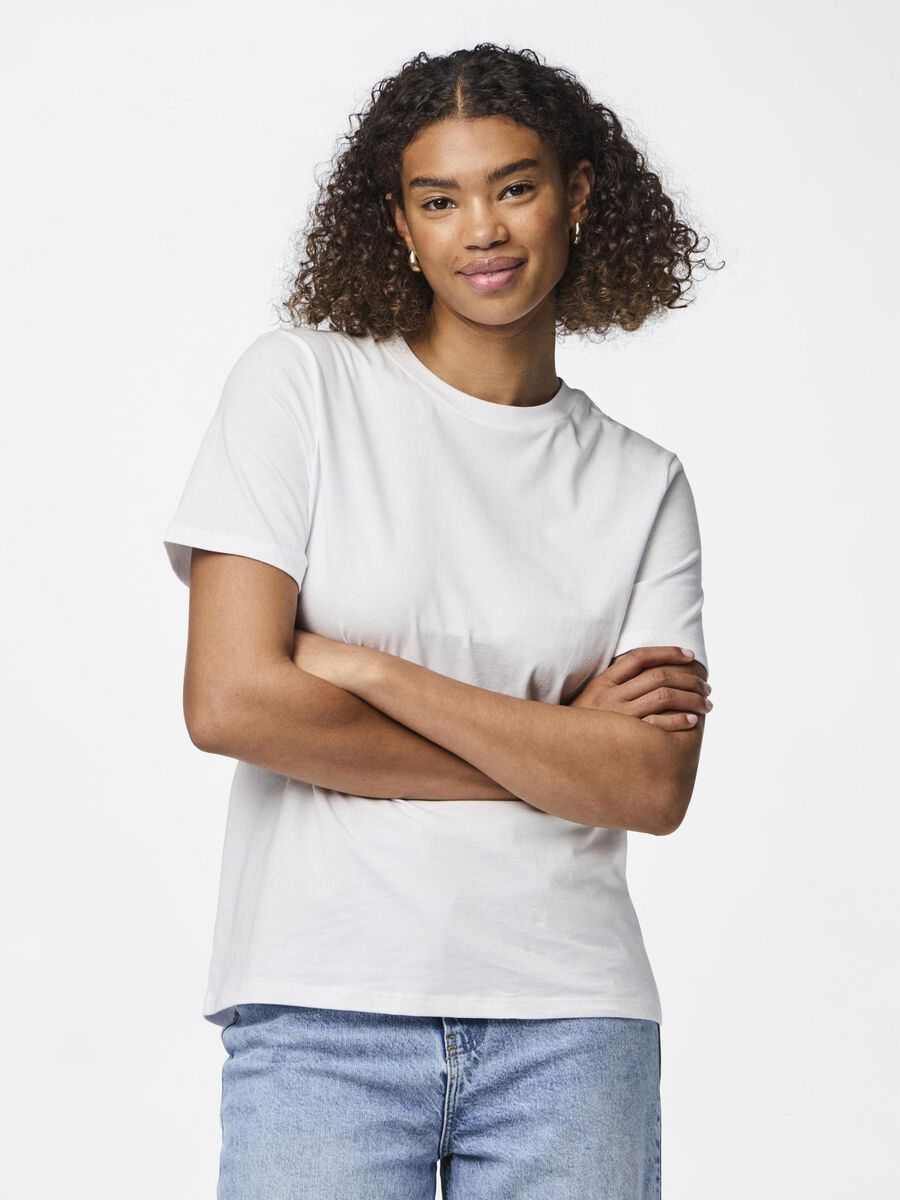 Pieces PCRIA BOMULD T-SHIRT, Bright White, highres - 17140802_BrightWhite_003.jpg