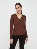 Pieces BUTTON DETAILED LONG SLEEVE TOP, Mustang, highres - 17099054_Mustang_003.jpg