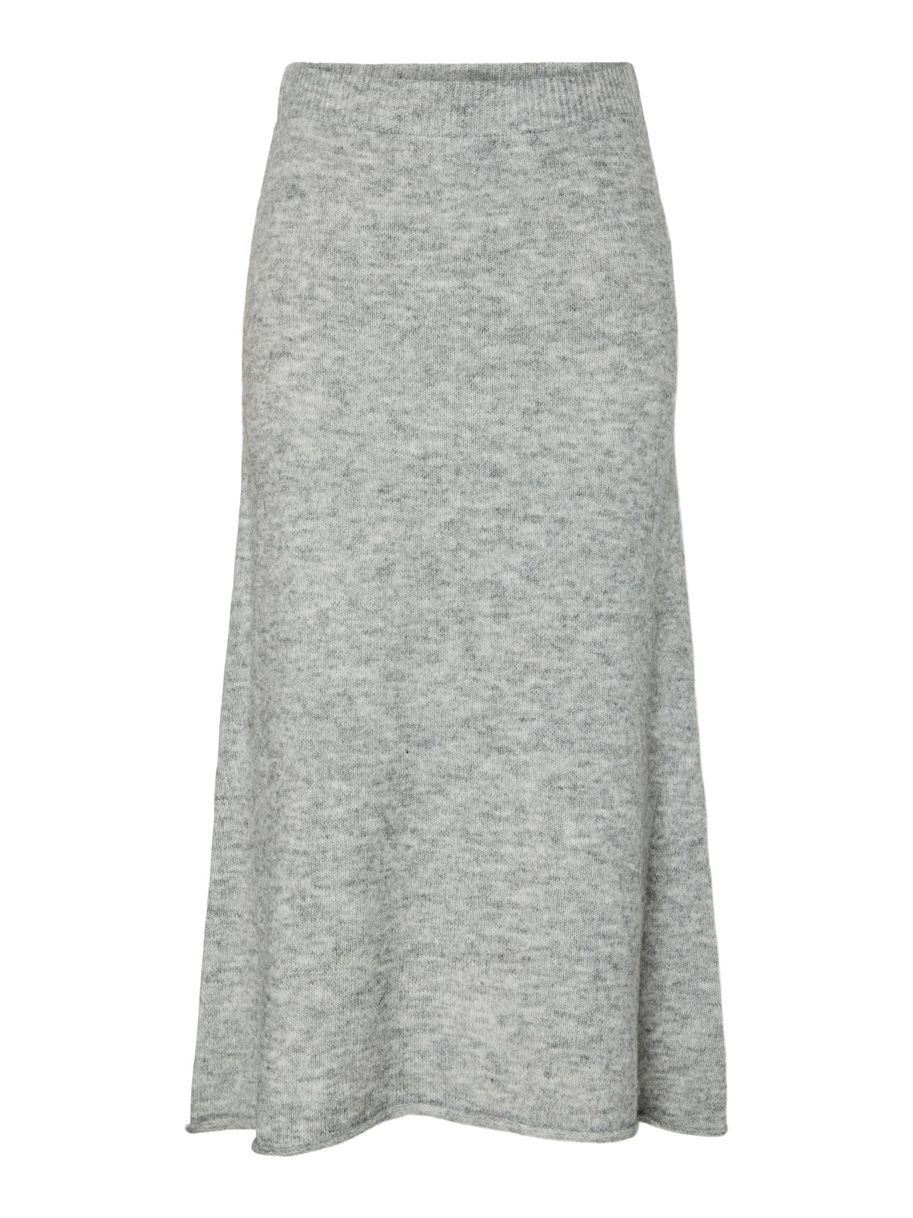 PCPAM OFF SHOULDER KNITTED JUMPER | Grey | PIECES® Finland