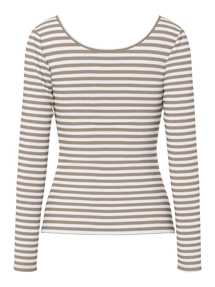 Carousel image - PCKITTE LONG SLEEVED TOP, Greige | 2