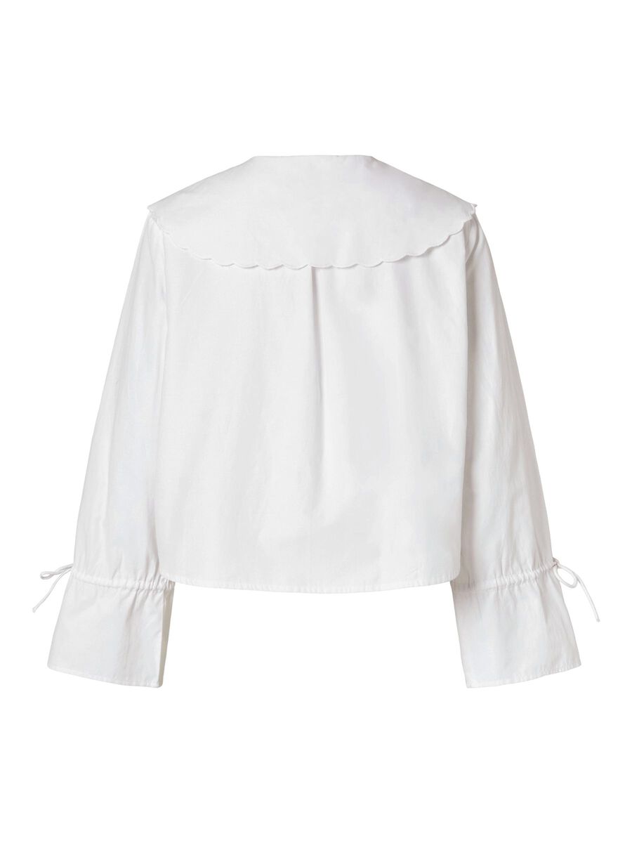 Pieces PCFETINA COLLAR SHIRT, Bright White, highres - 17161479_BrightWhite_002.jpg