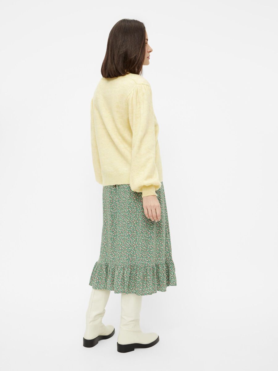Pieces BALLONÄRMEL STRICKJACKE, Pale Banana, highres - 17113289_PaleBanana_004.jpg
