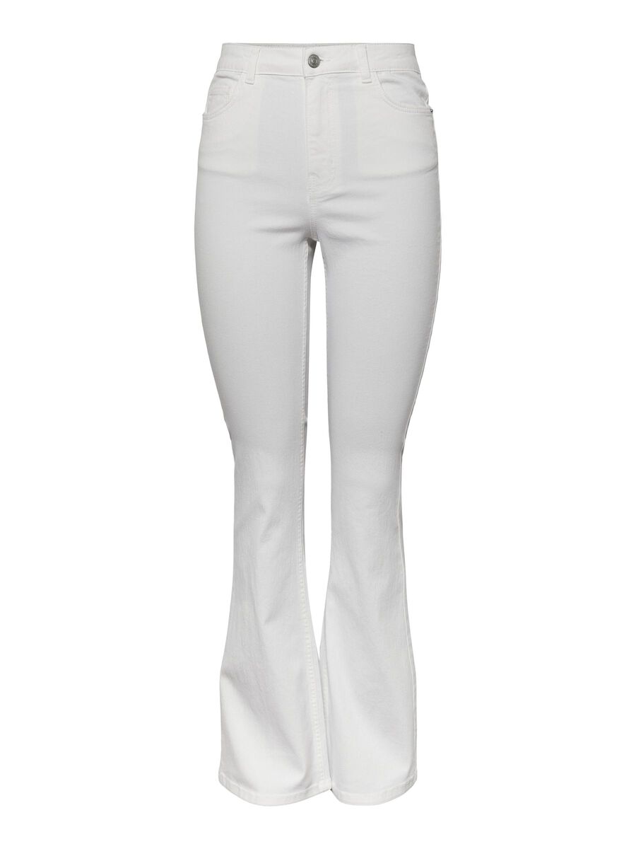 Pieces PCPEGGY HW FLARED JEANS, Bright White, highres - 17133449_BrightWhite_001.jpg