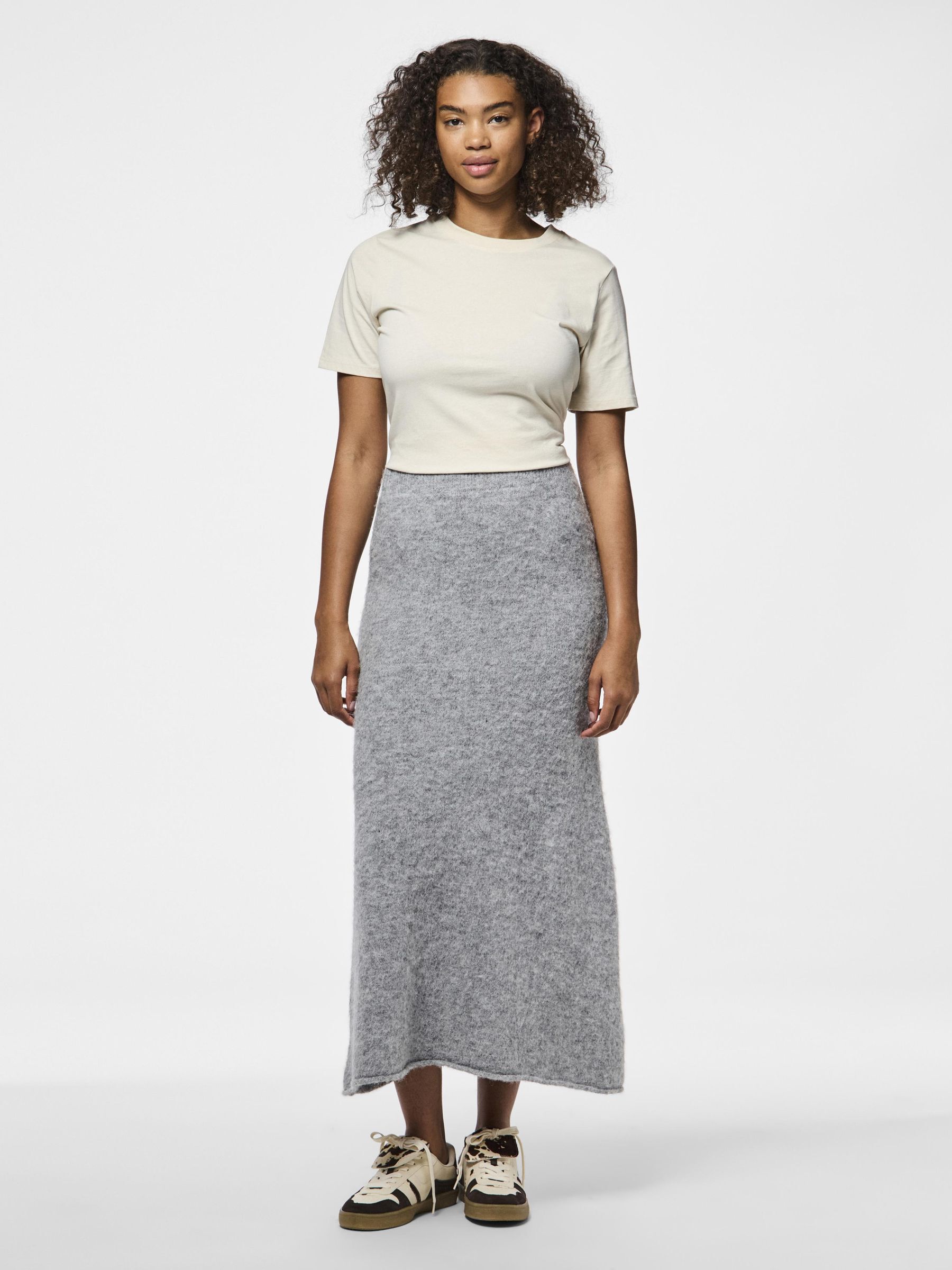 Ladies grey skirts outlet