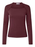 thumbnail Pcofelia  long sleeved top, colour: tawny port,, front