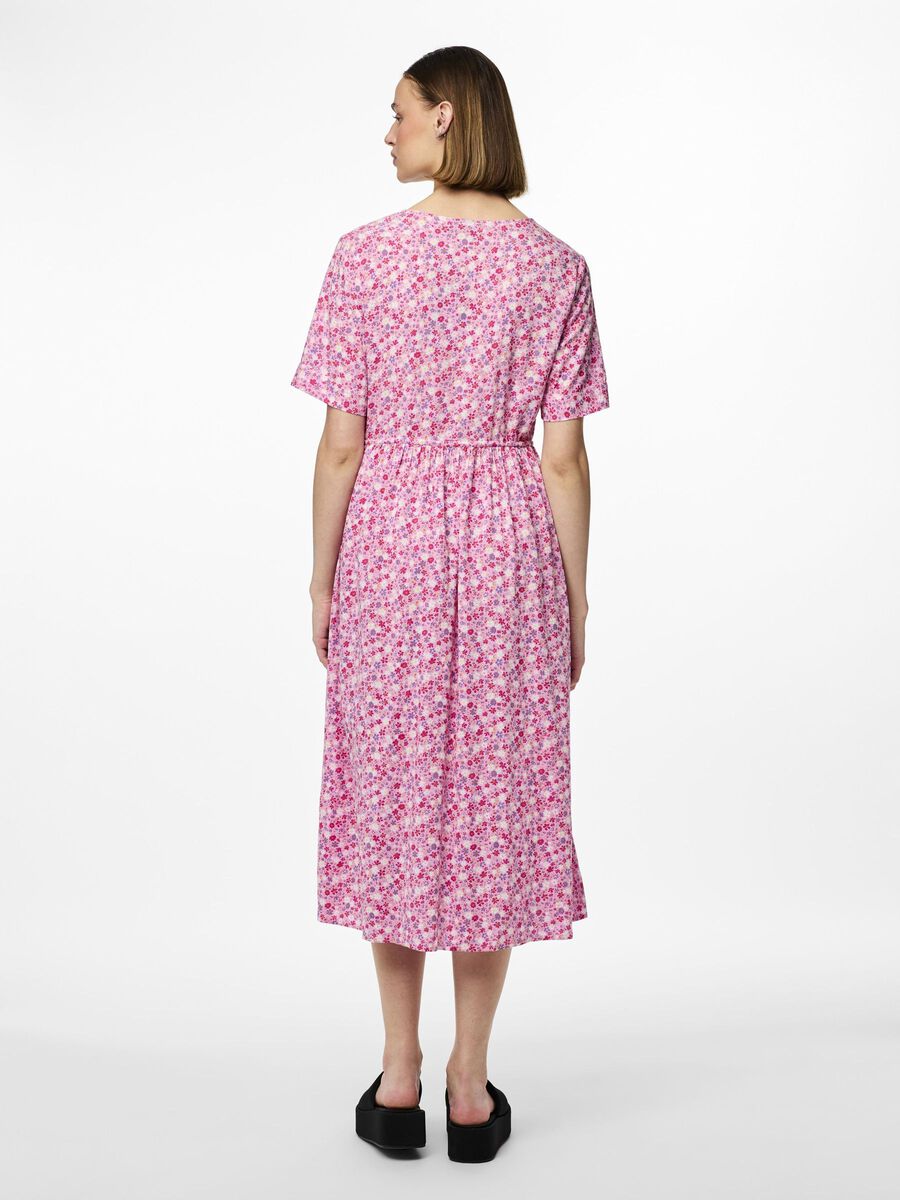 Pieces PCTALA MIDI DRESS, Hot Pink, highres - 17146742_HotPink_1083555_004.jpg
