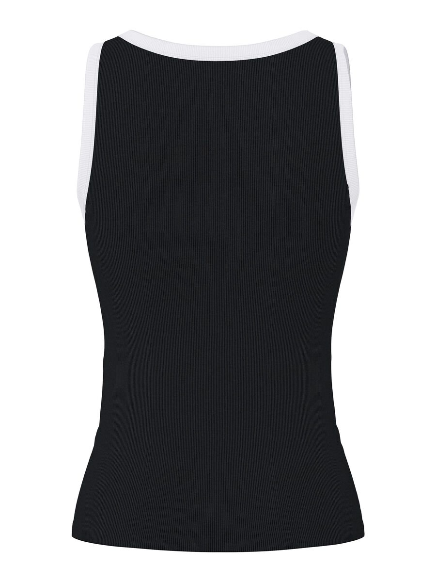 Carousel image - PCMAY GERIPPTES TANKTOP, Black | 6