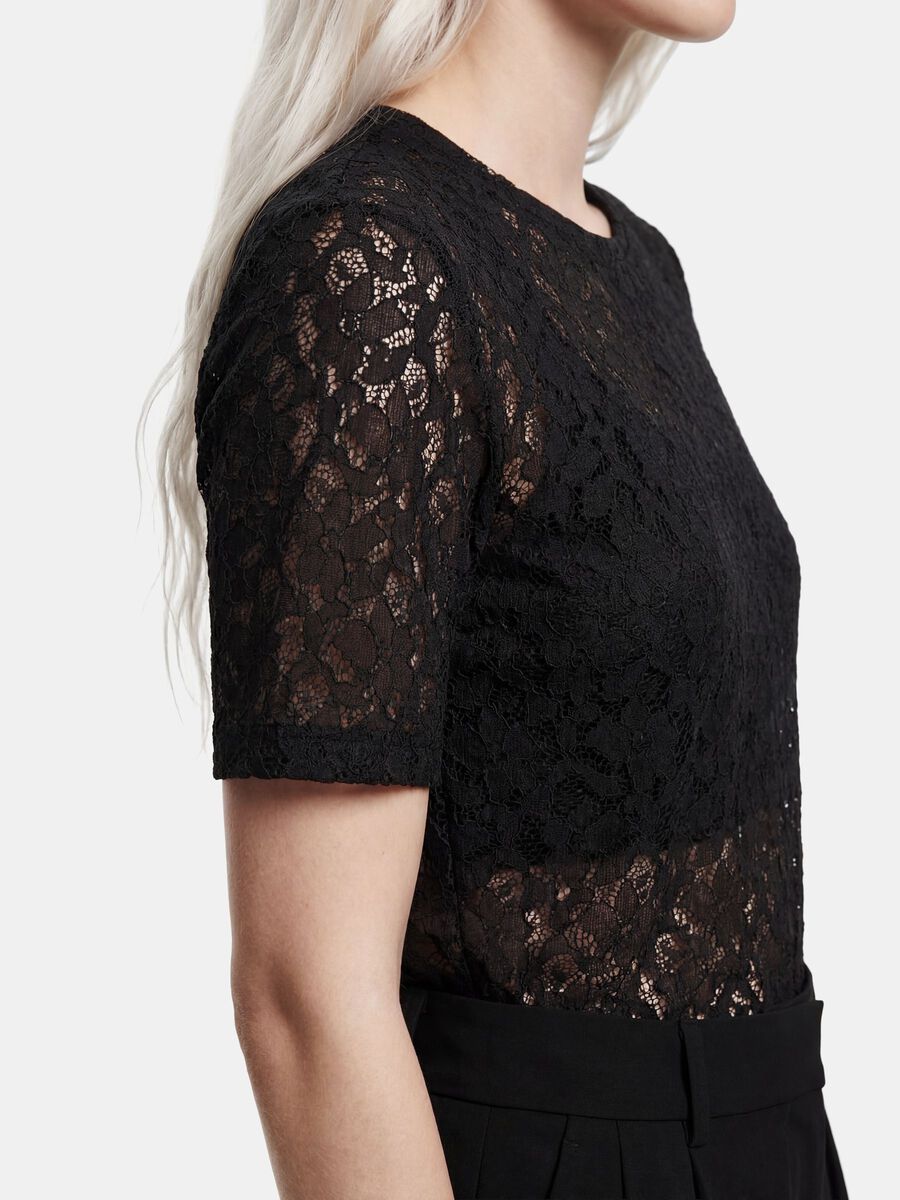 Carousel image - PCHAZEL - DENTELLE T-SHIRT, Black | 4