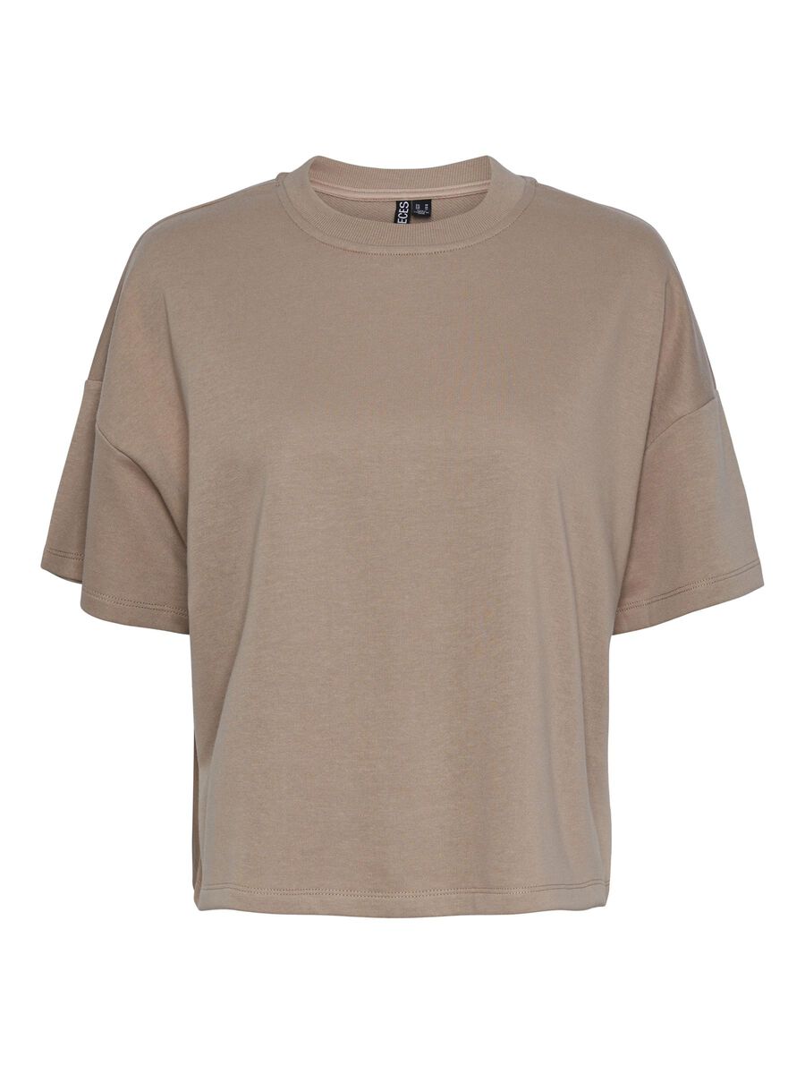 Pieces PCCHILLI SHORT SLEEVED TOP, Silver Mink, highres - 17118870_SilverMink_001.jpg