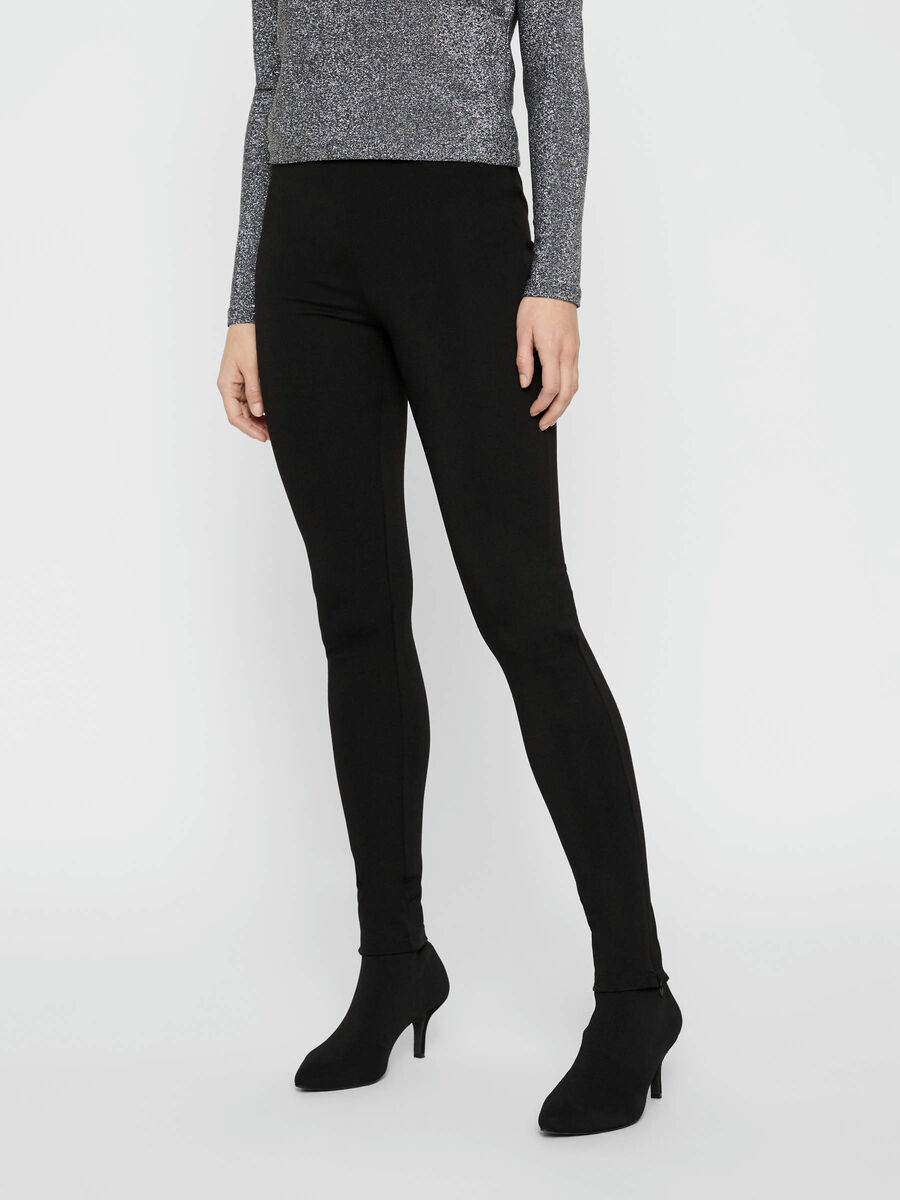 Pieces VISKOSEBLANDING LEGGINGS, Black, highres - 17098696_Black_710459_003.jpg