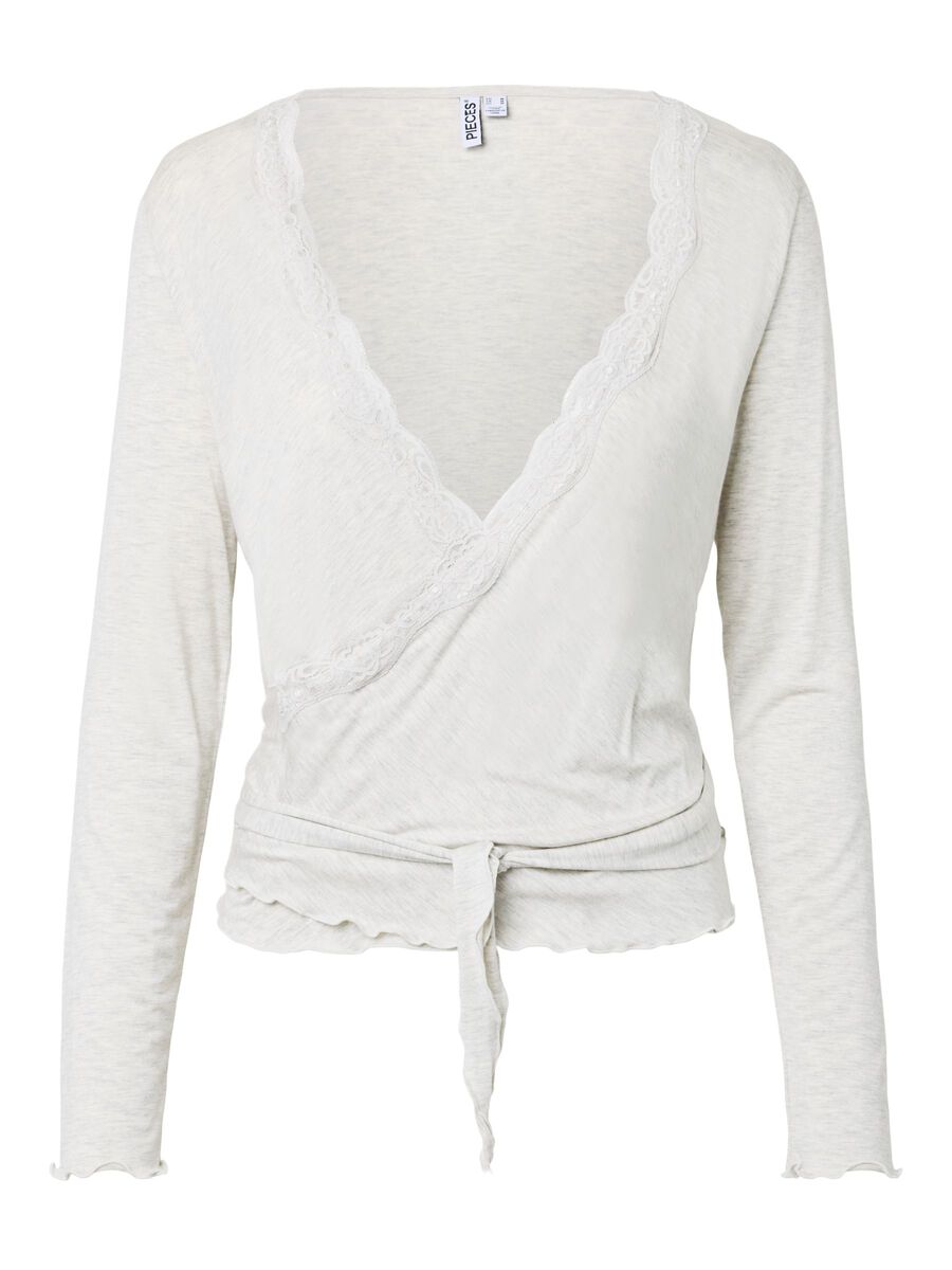 Carousel image 5 PCBARBERA ROYA  WRAP TOP, Light Grey Melange