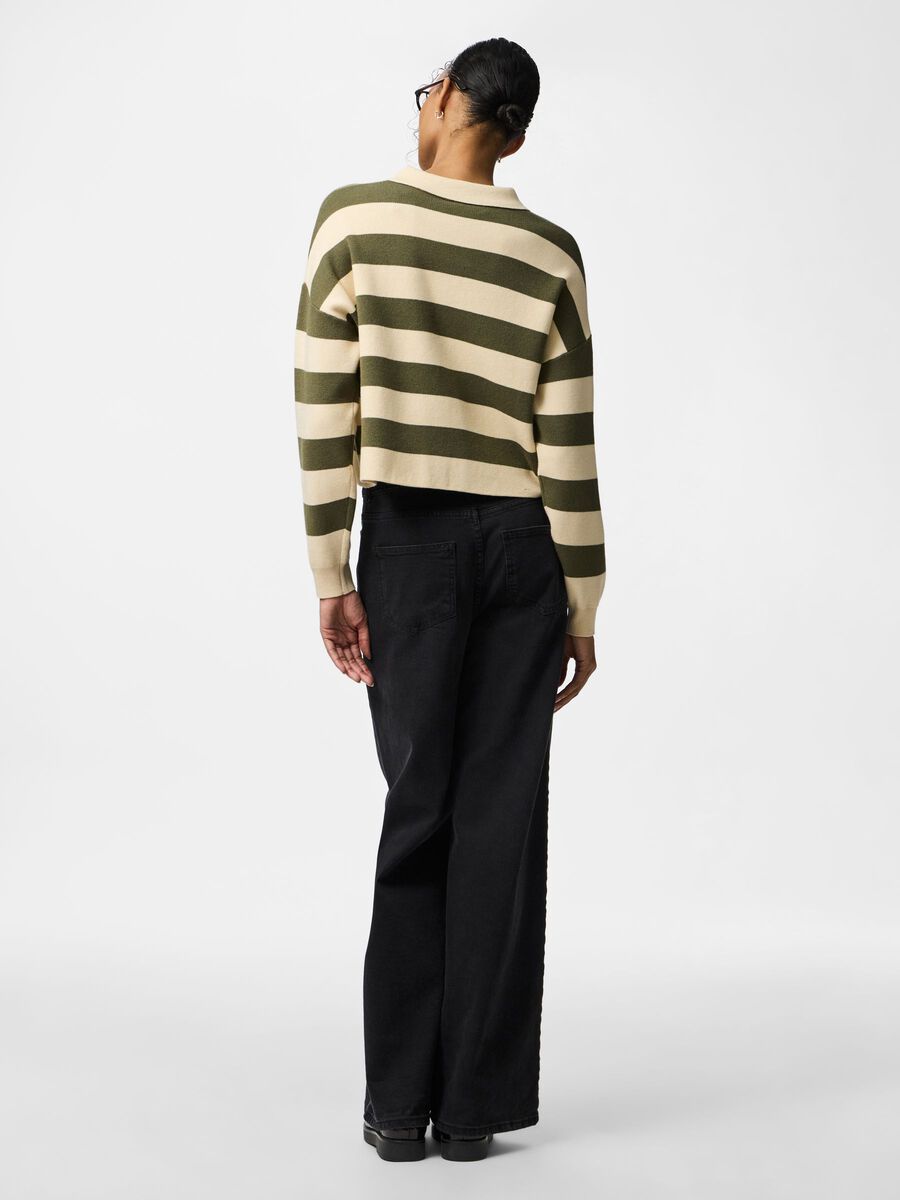 Carousel image - PCJASSY KNITTED POLO SHIRT, Sphagnum | 2