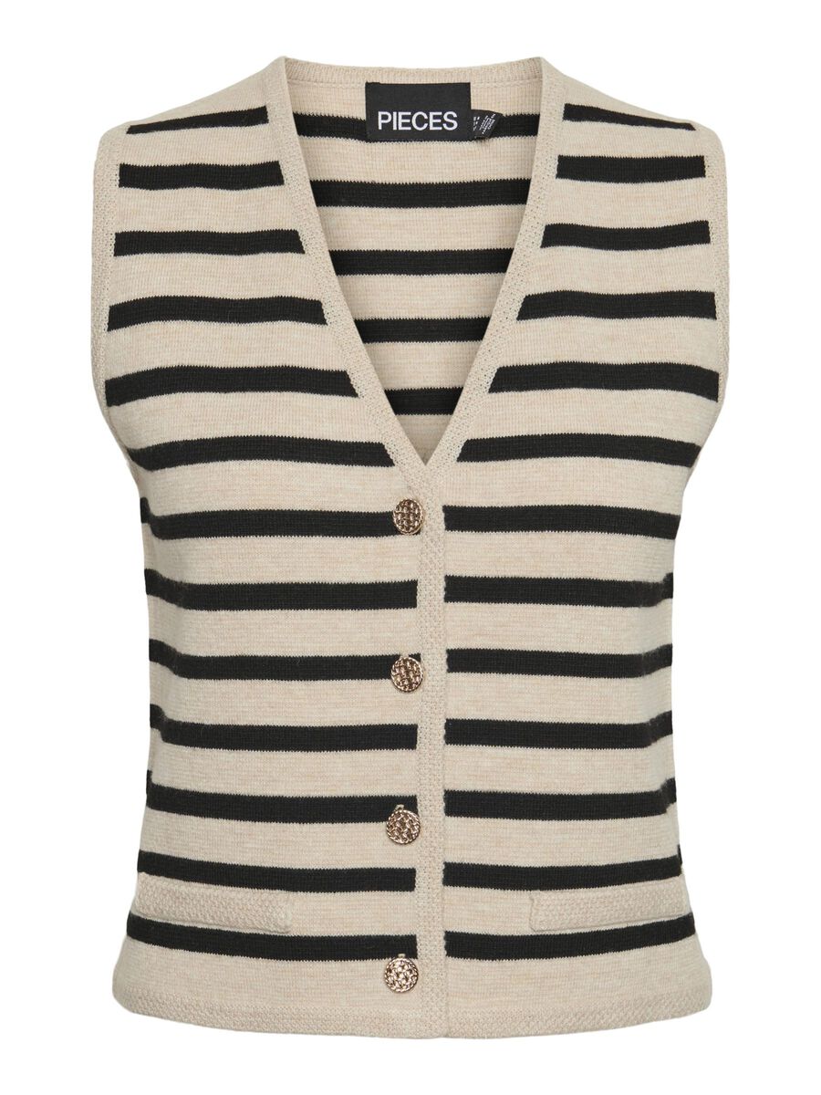 Pieces PCNISA KNITTED VEST, Cloud Dancer, highres - 17153283_CloudDancer_1144546_001.jpg