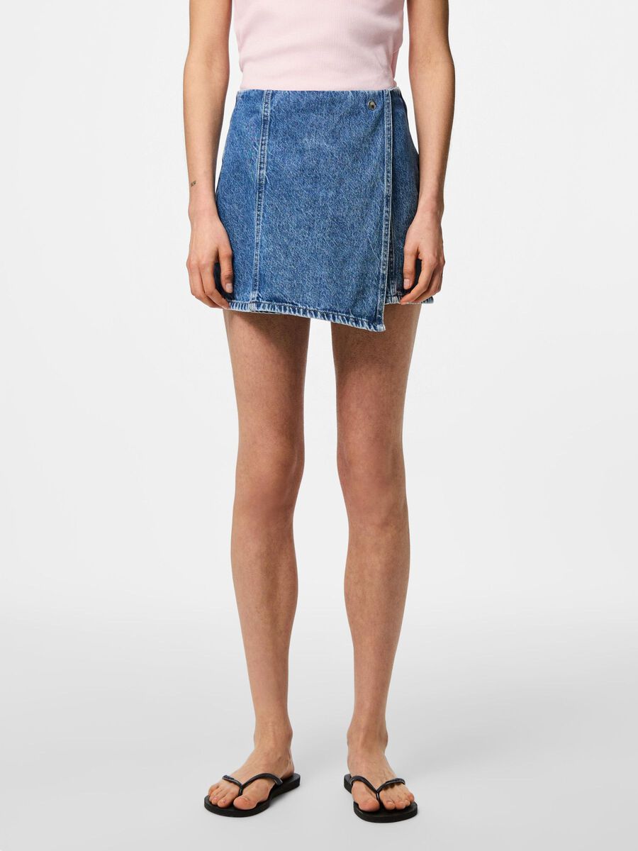 Pieces PCFILUM MW DENIM SKORT, Medium Blue Denim, highres - 17159297_MediumBlueDenim_003.jpg