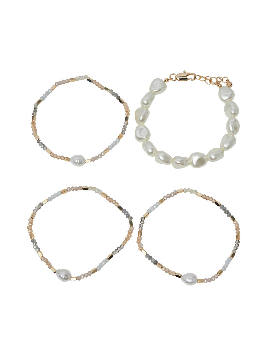 Pieces PCMETINA 4-PACK BRACELET, Gold Colour, highres - 17132436_GoldColour_991483_001.jpg