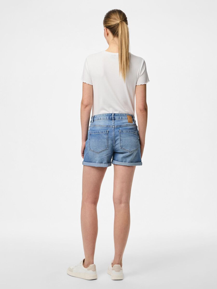 Pieces PCPEGGY JEANSSHORTS, Light Blue Denim, highres - 17134166_LightBlueDenim_004.jpg