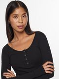 Pieces BUTTON-FRONT RIBBED TOP, Black, highres - 17101437_Black_006.jpg