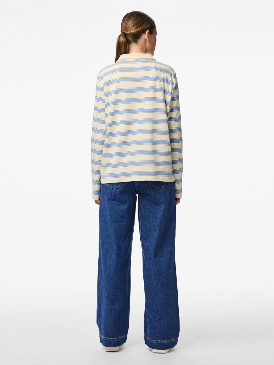 Pieces PCFRANKIE POLO SHIRT, Cloud Cream, highres - 17161876_CloudCream_1228652_004.jpg