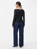 Product image thumbnail - PCFLIKKA MESH LONG SLEEVED TOP, Black | 2