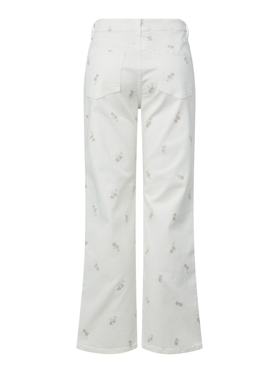 Product carousel image - PCVIOLET MW  STRAIGHT FIT JEANS, Cloud Dancer | 2