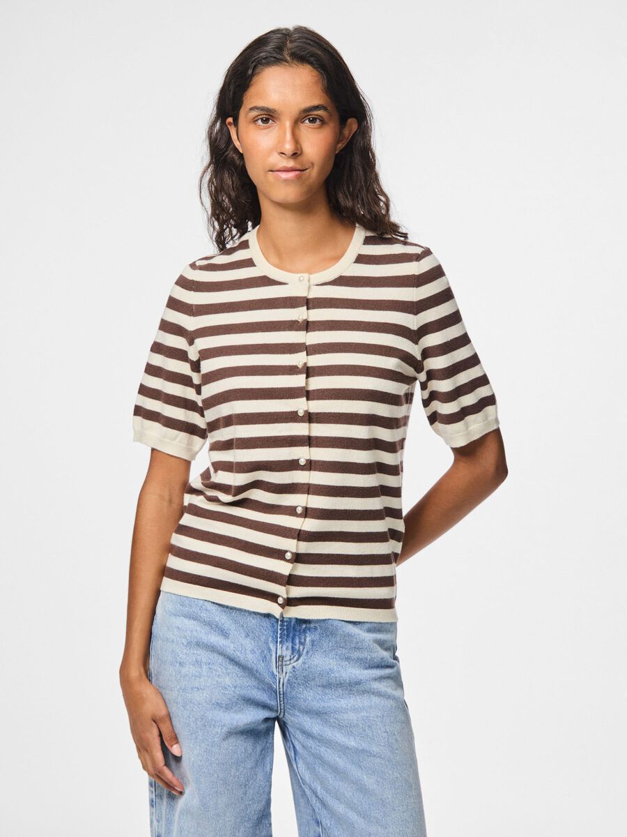 Carousel image - PCORINA CARDIGAN EN MAILLE, Hot Fudge | 1