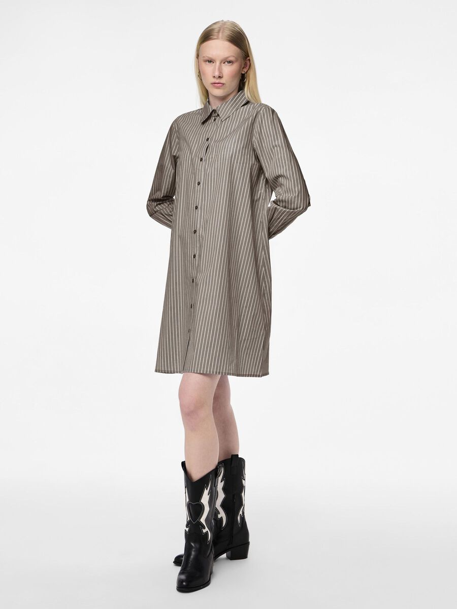 Pieces PCPENNY SHIRT DRESS, Fossil, highres - 17149325_Fossil_1104187_005.jpg