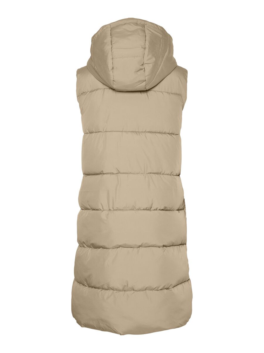 Carousel image - PCBEE LONG PADDED GILET, Silver Mink | 7