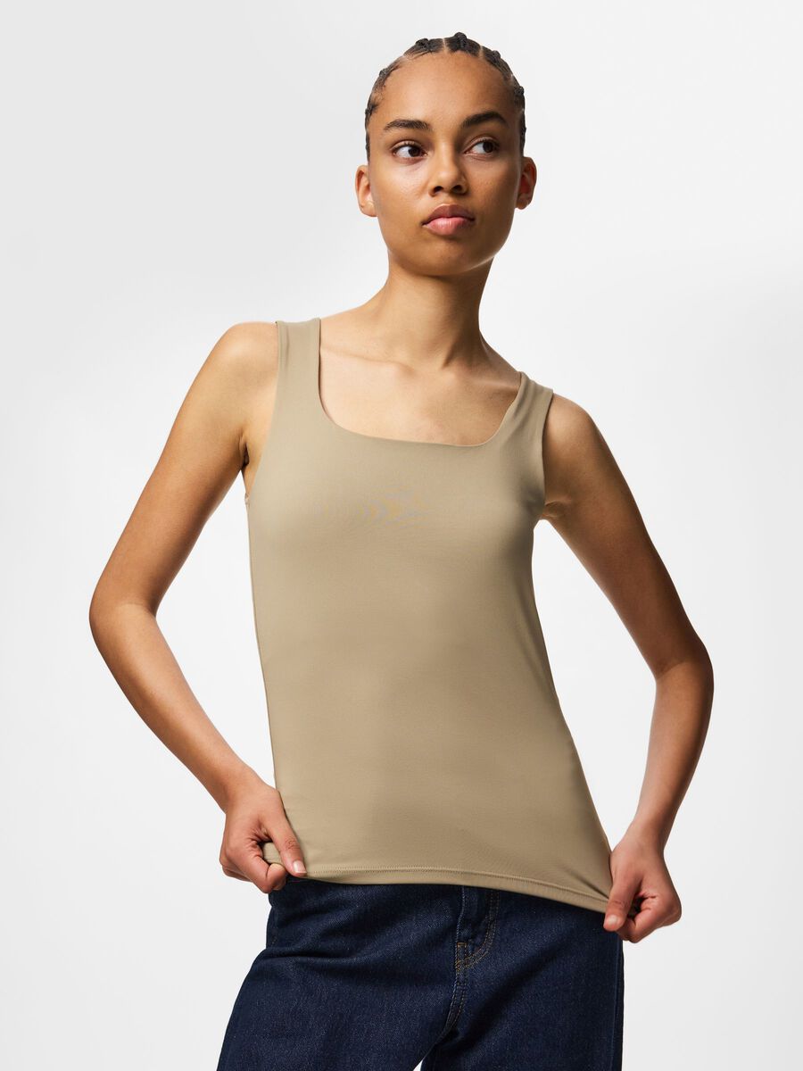 Product carousel image - PCLULA REVERSIBLE TOP, Greige | 2