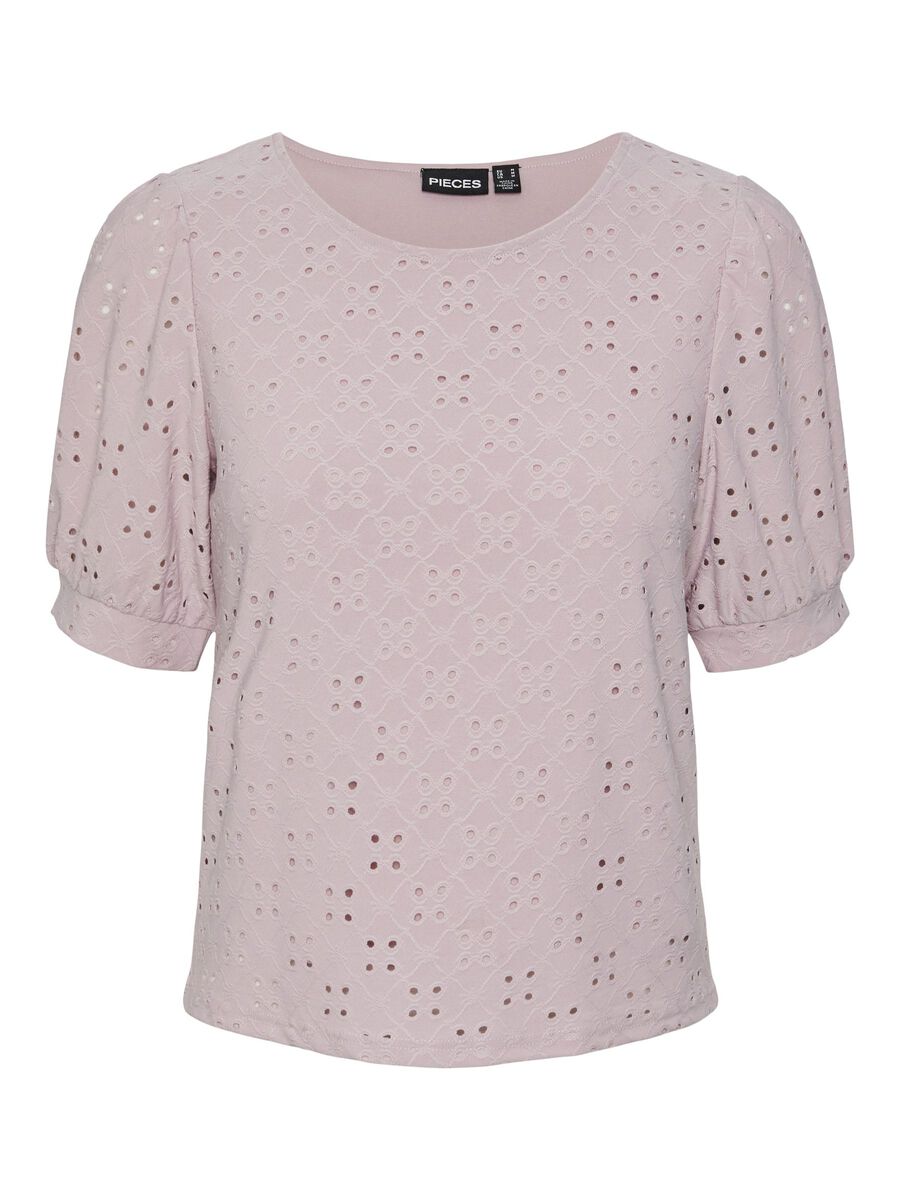 Pieces PCMIMI TOP MED KORTE ÆRMER, Dawn Pink, highres - 17145519_DawnPink_001.jpg