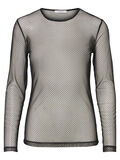 Pieces GESTIPPELDE MESH TOP MET LANGE MOUWEN, Black, highres - 17096221_Black_686181_001.jpg