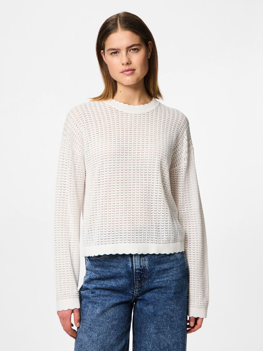 Pieces PCSCOUT - COTON PULL EN MAILLE, Cloud Dancer, highres - 17155921_CloudDancer_003.jpg