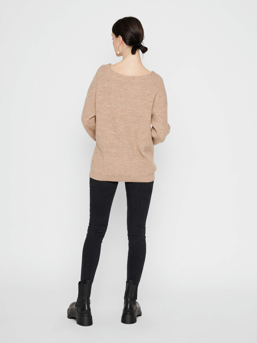 Pieces PULLOVER A MAGLIA, Natural, highres - 17106397_Natural_004.jpg