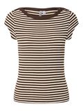Product image thumbnail - PCSOF BOATNECK CAP SLEEVE TOP, Hot Fudge | 6