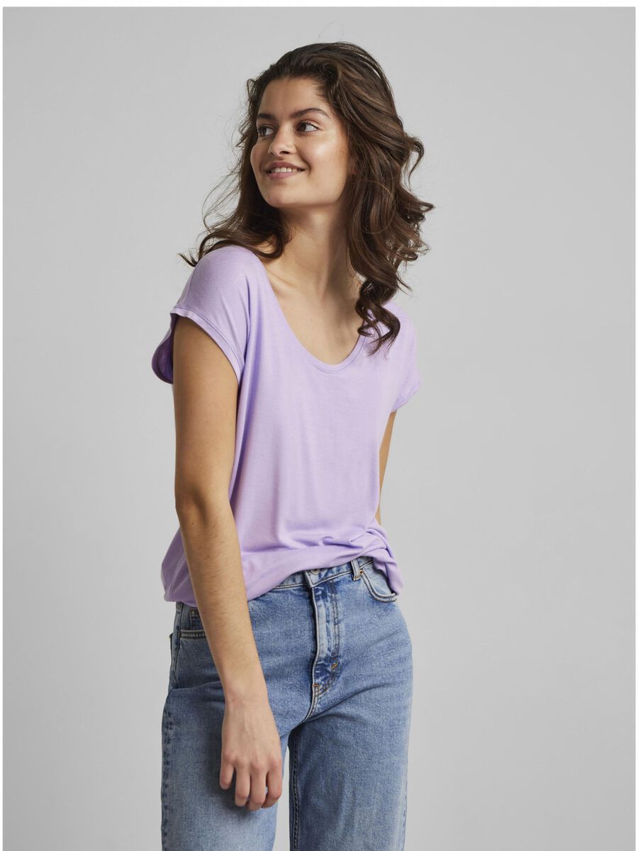 Pieces BASIC T-SHIRT, Lavendula, highres - 17078732_Lavendula_003.jpg