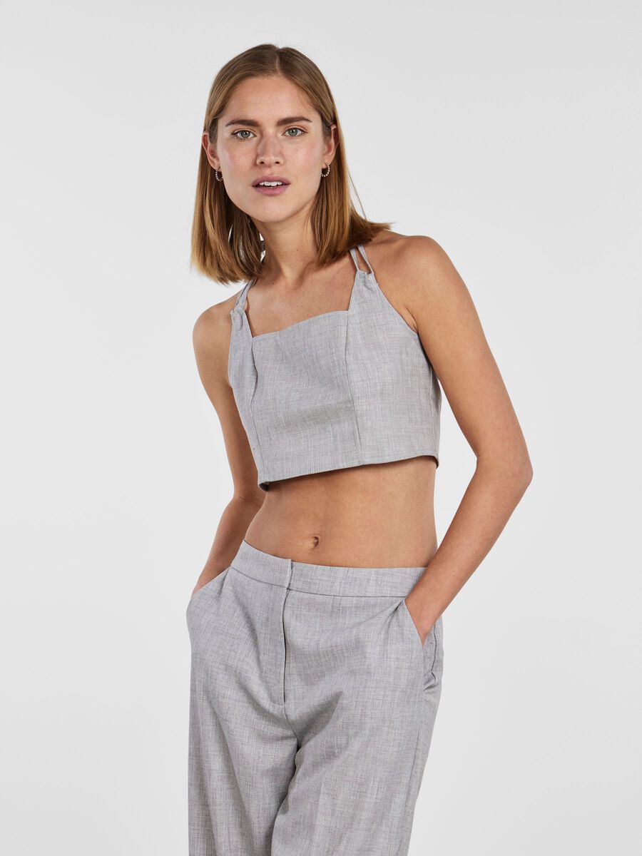 Pieces PCFILINE CROPPED TOP, Light Grey Melange, highres - 17139981_LightGreyMelange_003.jpg