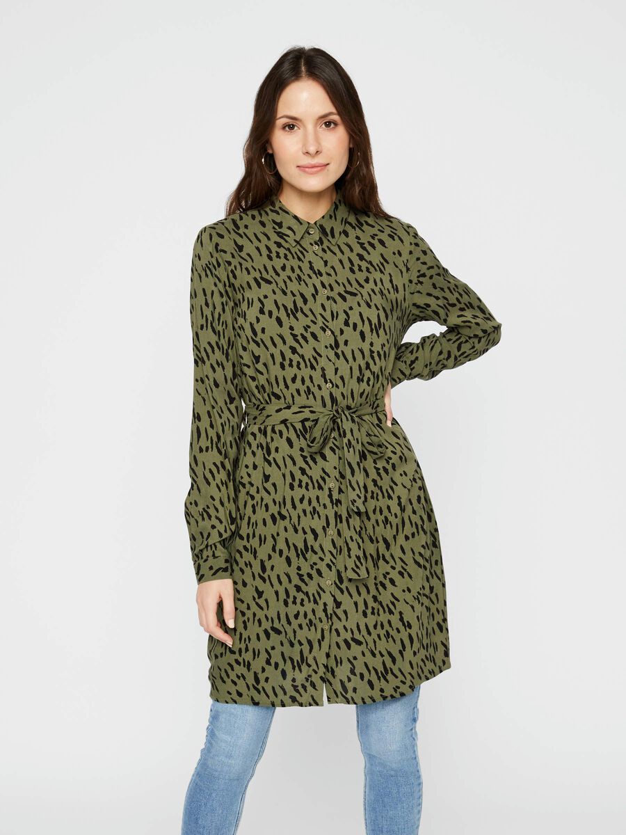 Pieces LONGLINE VISCOSE SHIRT, Deep Lichen Green, highres - 17102255_DeepLichenGreen_744146_003.jpg