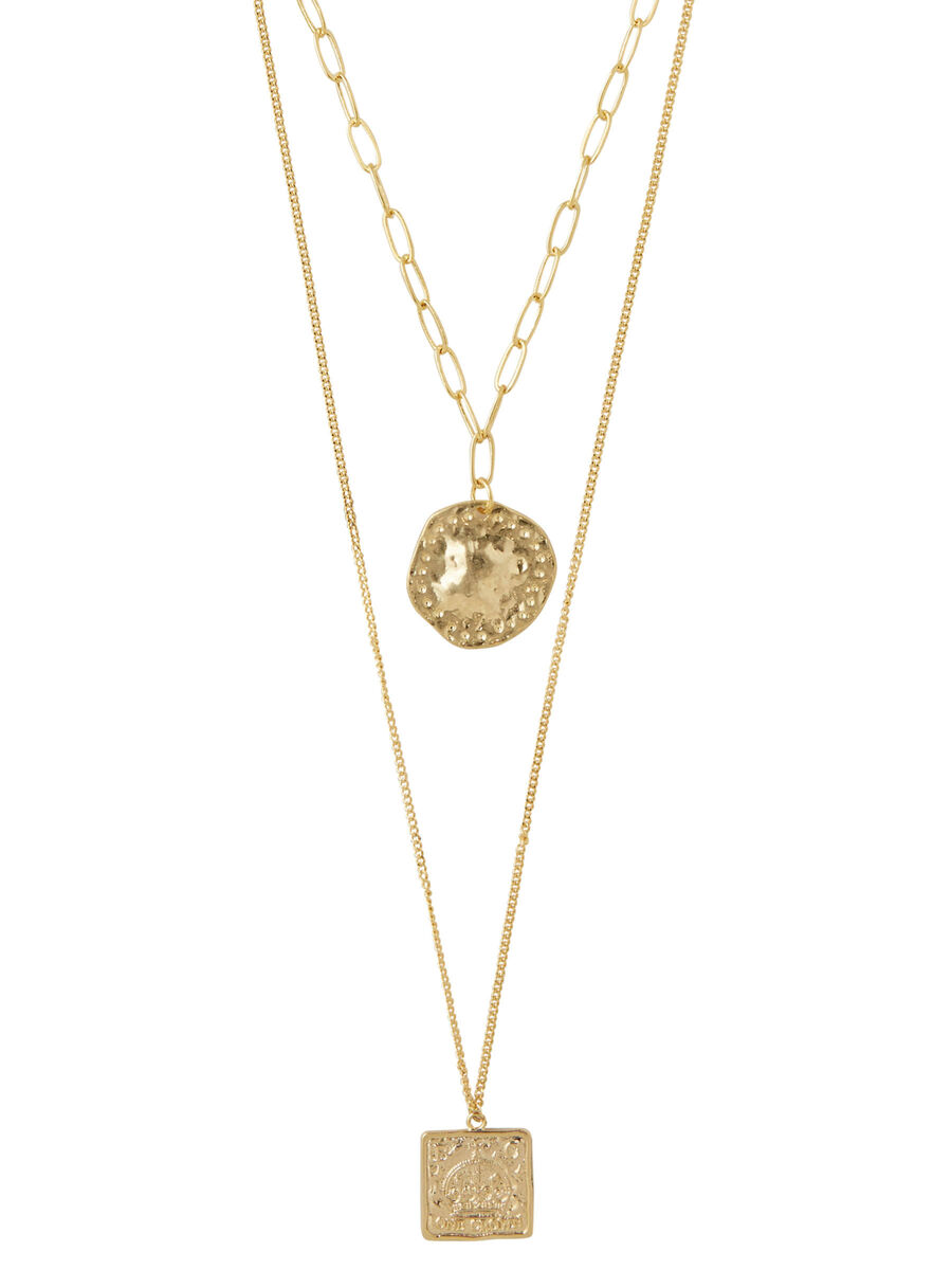 Pieces TVÅ KEDJOR - HALSBAND, Gold Colour, highres - 17101458_GoldColour_001.jpg