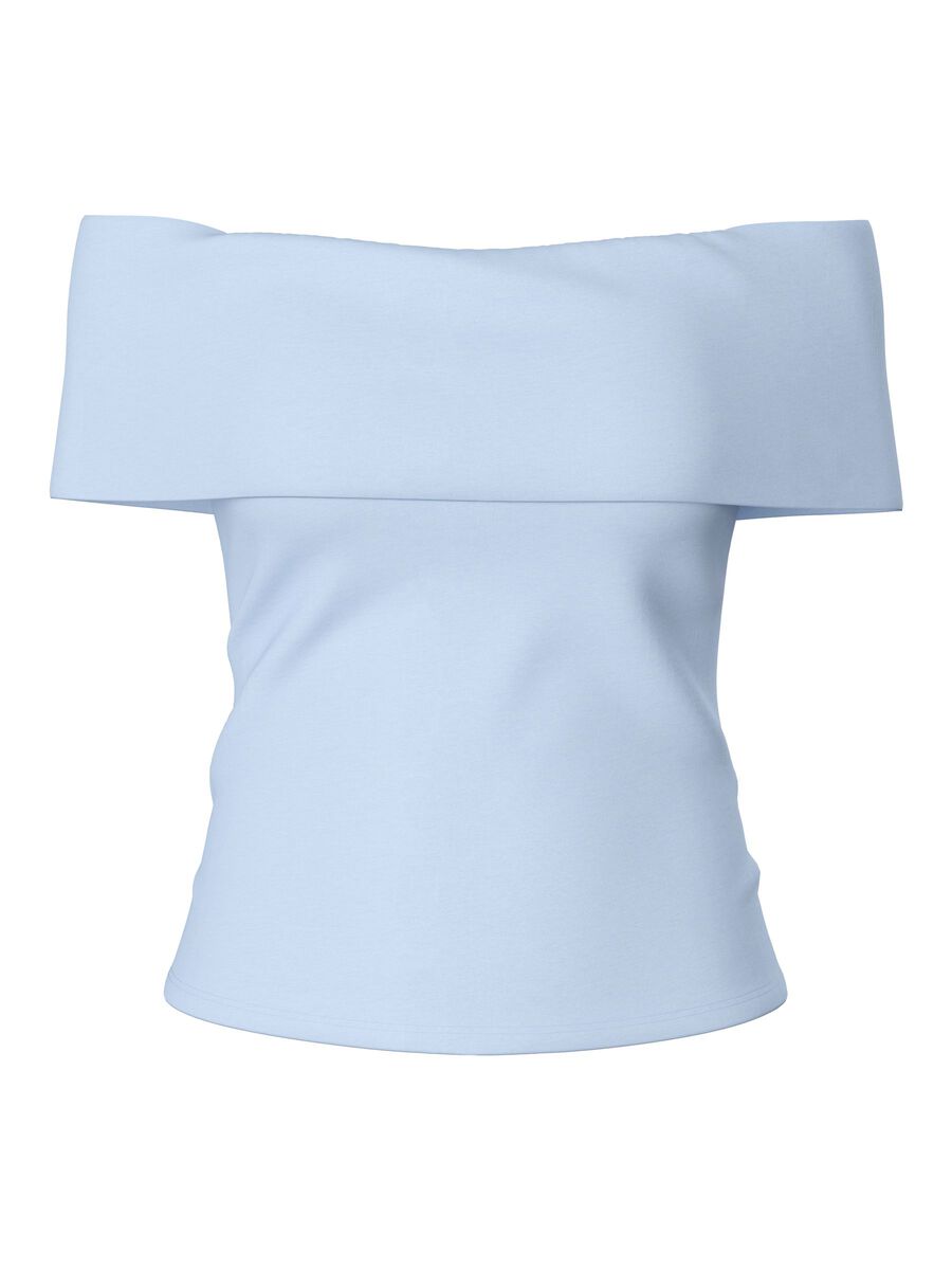 Carousel image - PCGEORGINA  OFF-SHOULDER TOP, Cashmere Blue | 6
