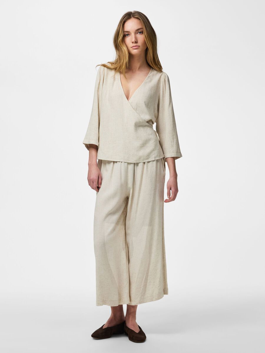 Carousel image - PCPIA 3/4 H&Oslash;RBLANDING SL&Aring;-OM-BLUSE, Birch | 5