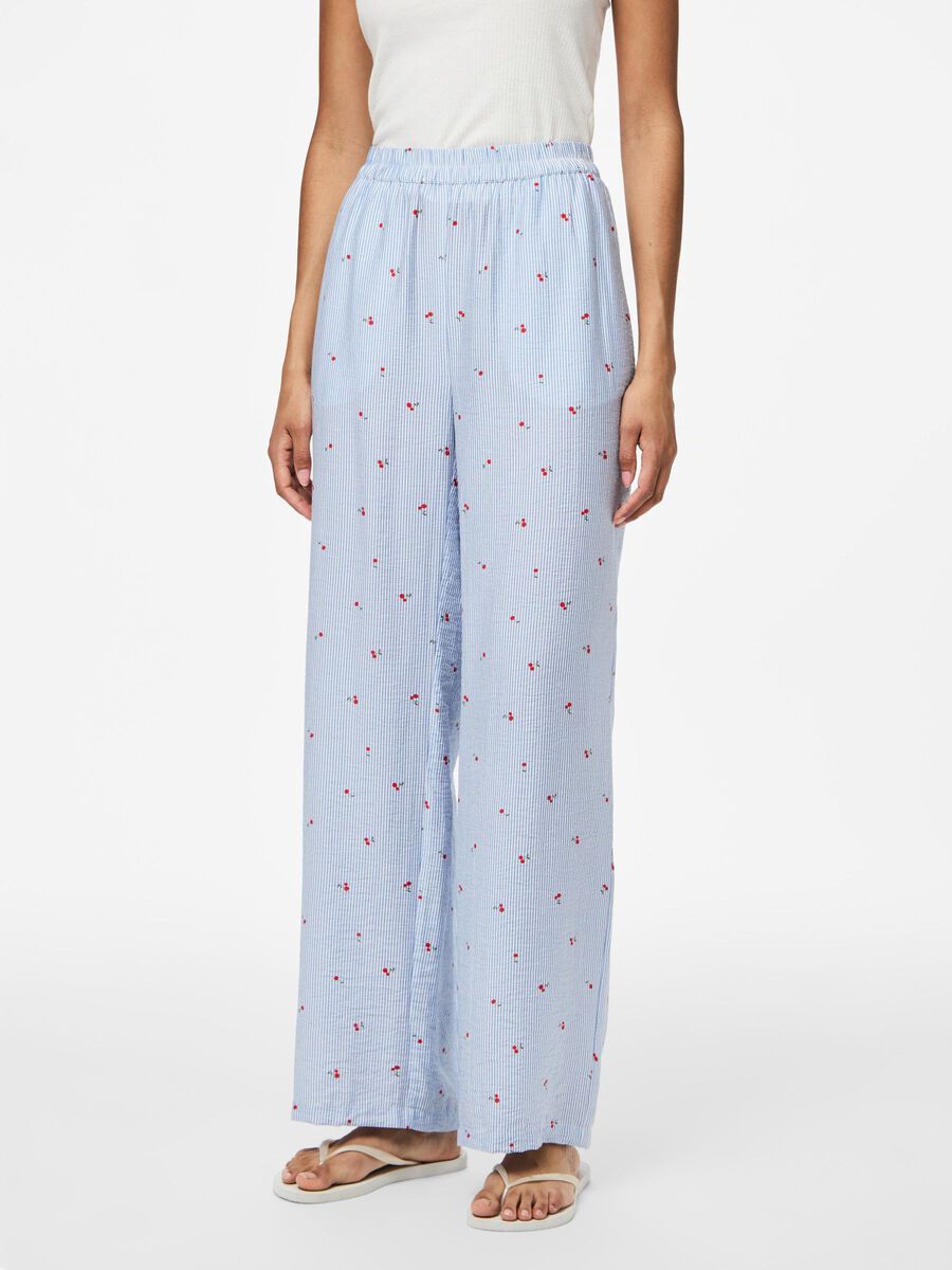 Pieces PCFIONNA MW  TROUSERS, Lichen Blue, highres - 17158862_LichenBlue_1225566_003.jpg