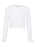 Pieces CROPPED LONG SLEEVED TOP, Bright White, highres - 17117098_BrightWhite_001.jpg
