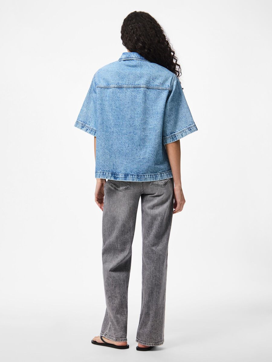Pieces PCJULIET DENIM SHIRT, Medium Blue Denim, highres - 17159786_MediumBlueDenim_1209291_004.jpg