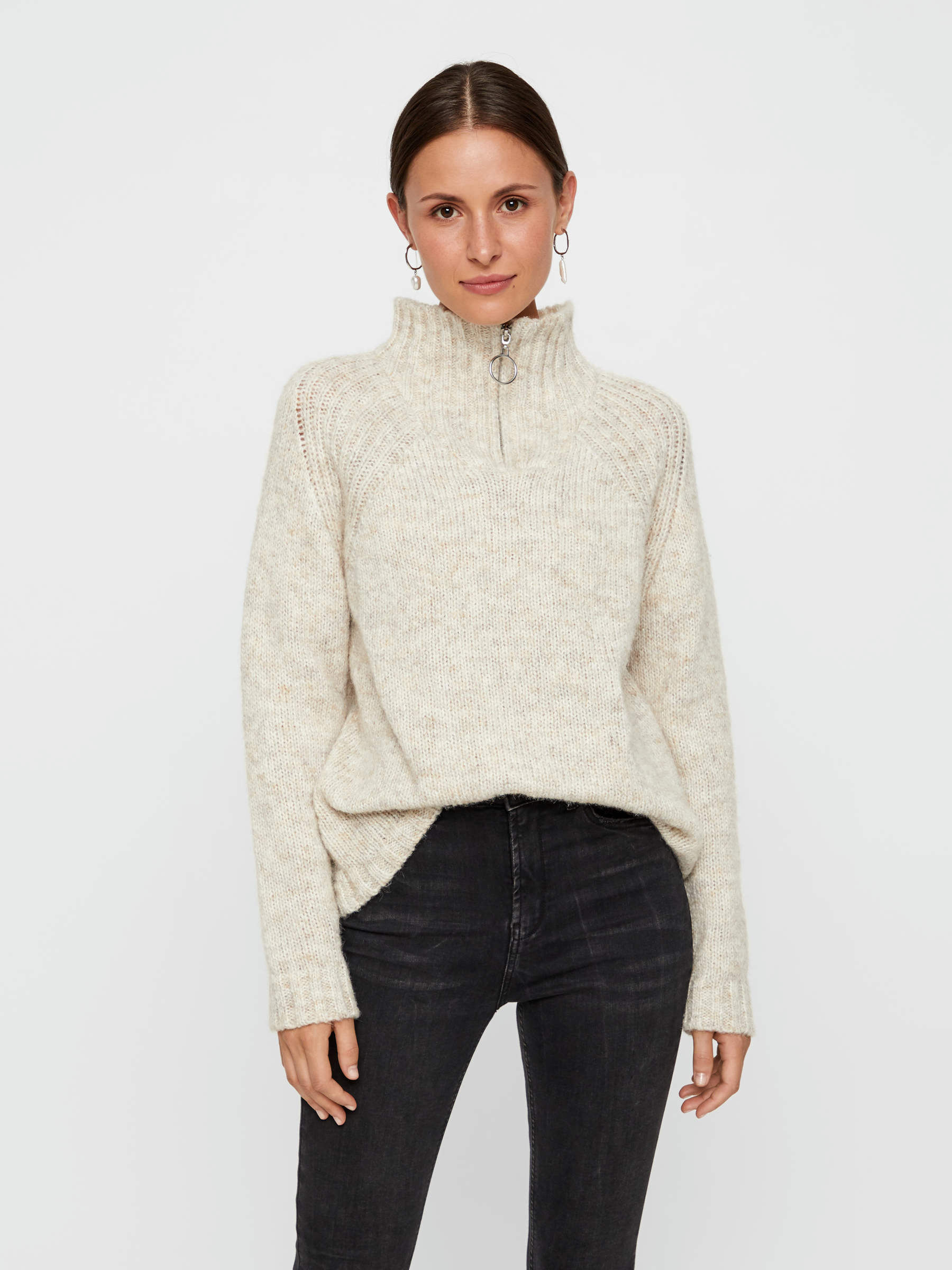 Half zip mock neck jumper discount