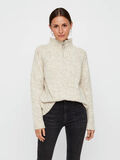 Pieces HALF-ZIP MOCK NECK JUMPER, White Pepper, highres - 17100028_WhitePepper_003.jpg