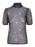 Pieces SEMI-TRANSPARANTE POFMOUW BLOUSE, Black, highres - 17106071_Black_001.jpg