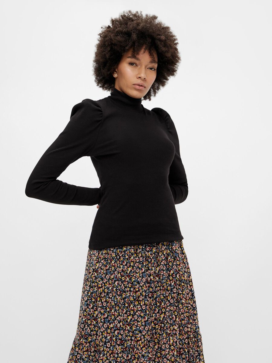 Pieces PUFÆRMET BLUSE, Black, highres - 17113459_Black_003.jpg