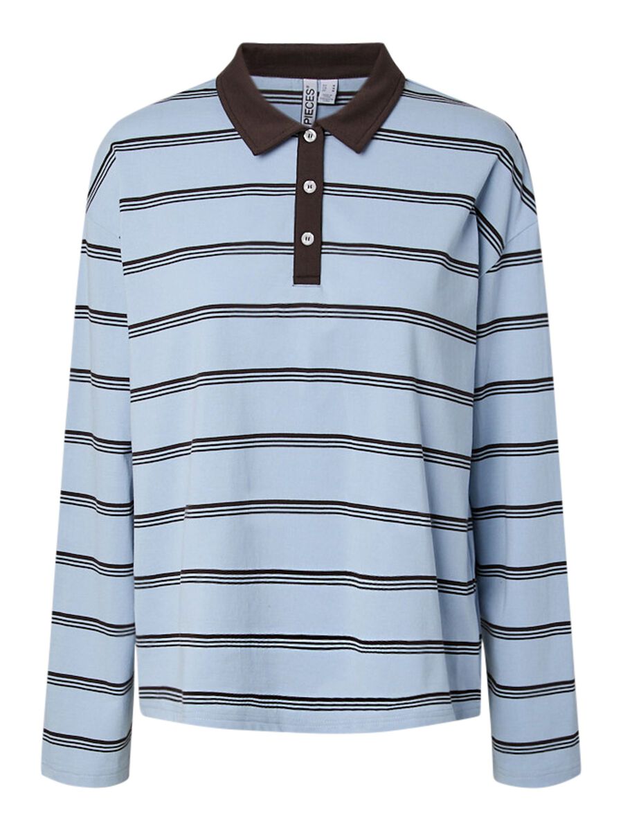 Product carousel image - PCSADIE LANGERMET POLO, Cashmere Blue | 1