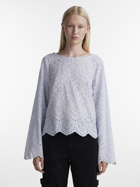 Pieces PCJANNI LANGÆRMET BLUSE, Kentucky Blue, highres - 17148351_KentuckyBlue_003.jpg